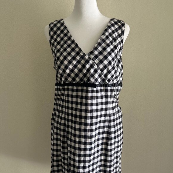 Faded Glory Babydoll Dress Empire Gingham SZS Coquette Mod Vintage 90s Y2K - Picture 1 of 7